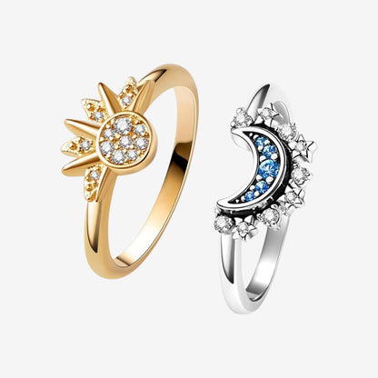 Celestial Sun &amp; Moon Ring Set