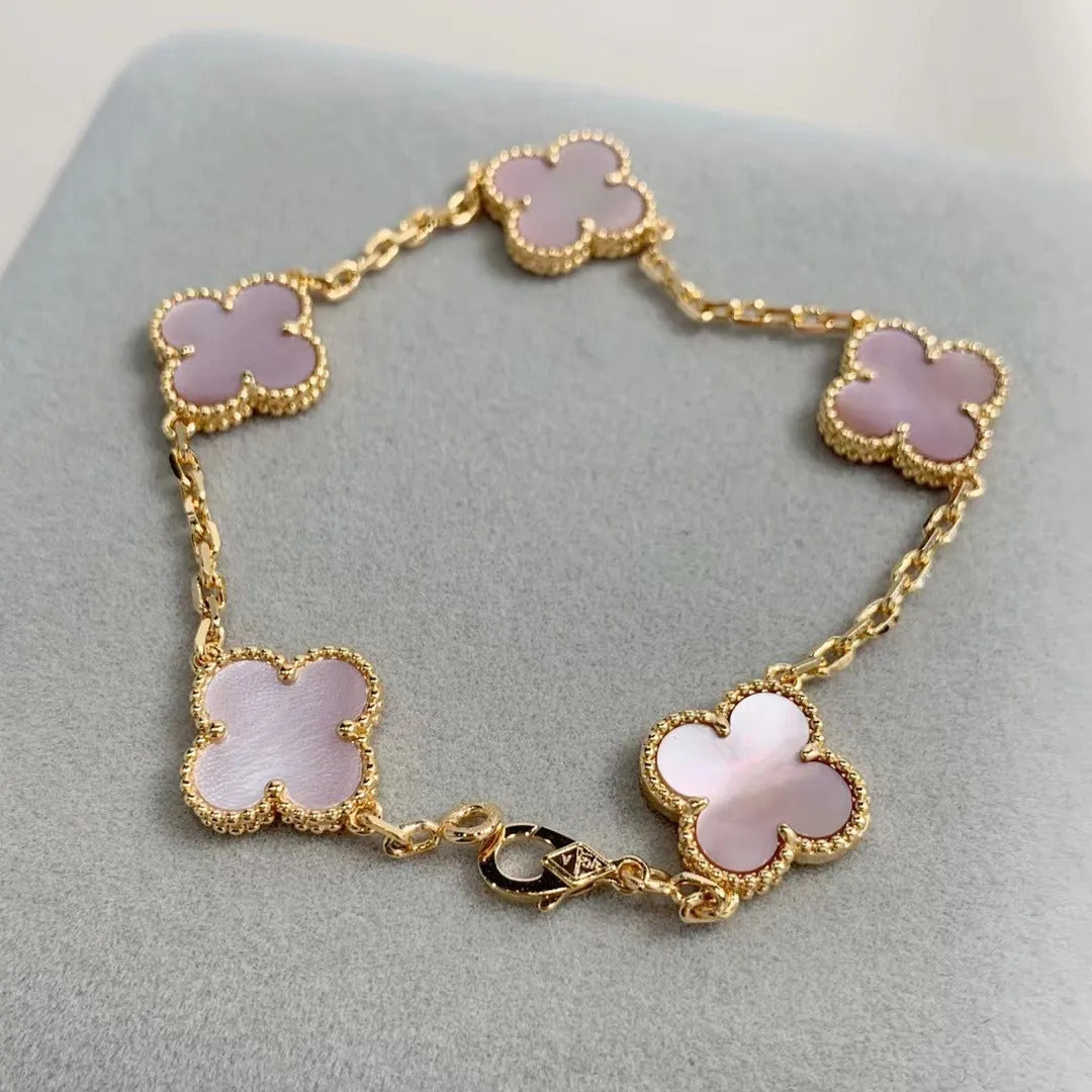 Lucky Clover Bracelet Pink