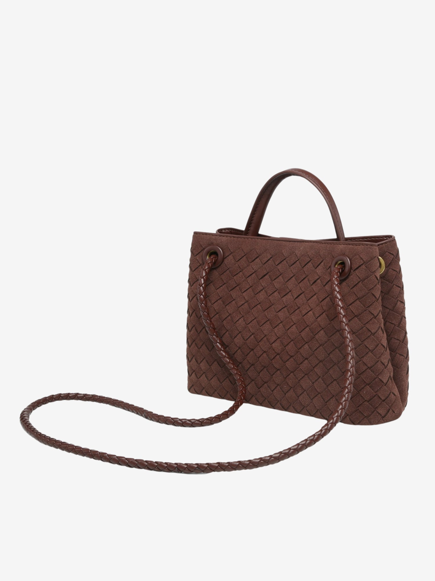 Sabine Woven Suede Bag Small